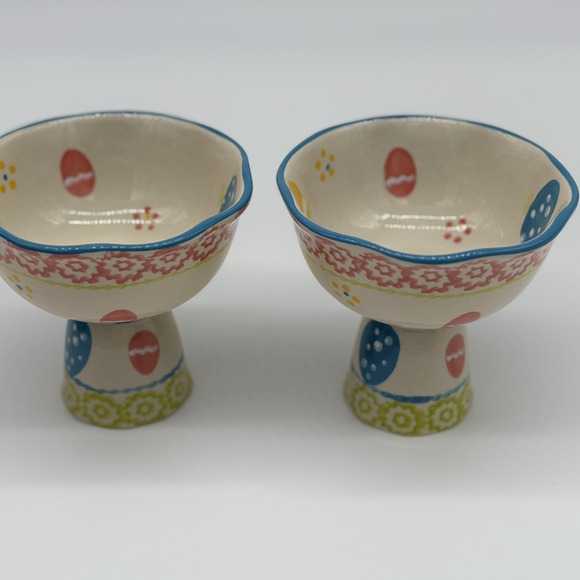 Temptations Easter Egg Hunt‎ Parfait Pedestal Bowls Two Replacements - Picture 5 of 7